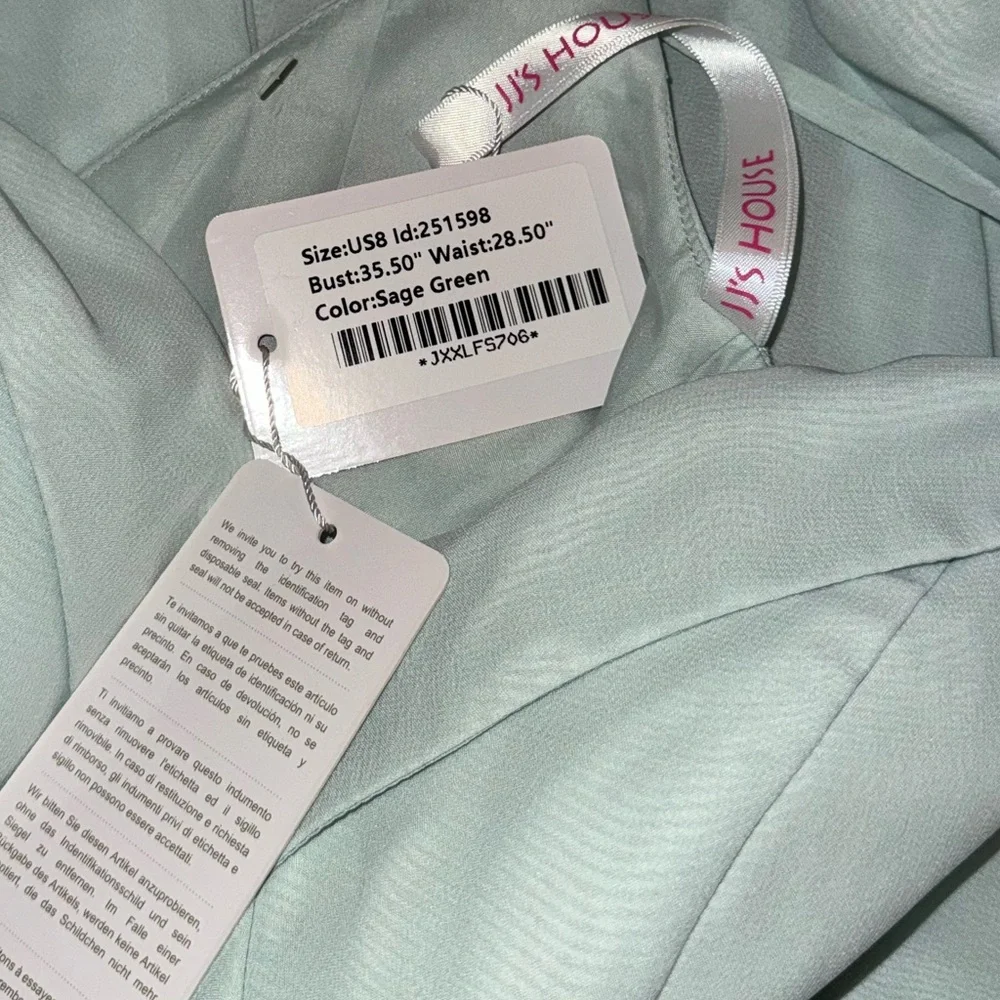 JJs House A-Line V-neck Floor-Length Chiffon Bridesmaid Dress #251598 - Picture 8 of 8